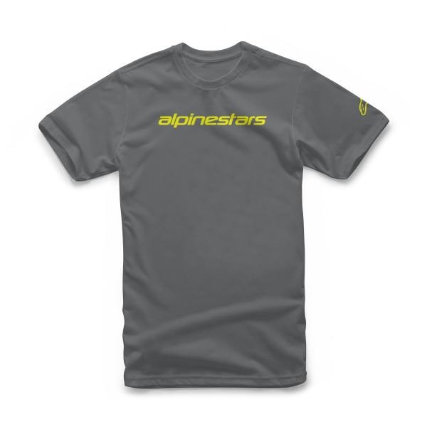 Alpinestars Alpinestars linear wordmark tee charcoal fluo yellow